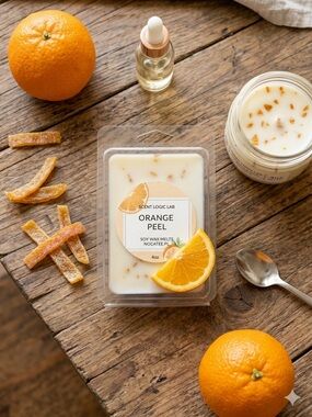 Orange Peel Soy Wax Melts - Cream & Orange